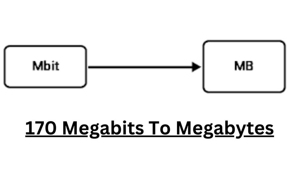 Convert 170 Megabits to Megabytes