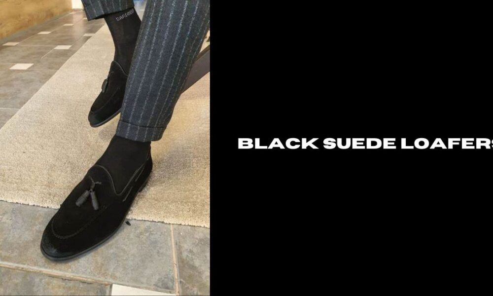 black loafers